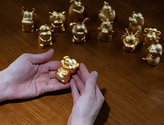 Gold-plated Bronze Statue Of The 12 Zodiac Signs