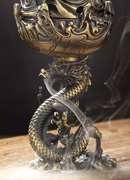 Pure Copper Dragon Breath Incense Burner