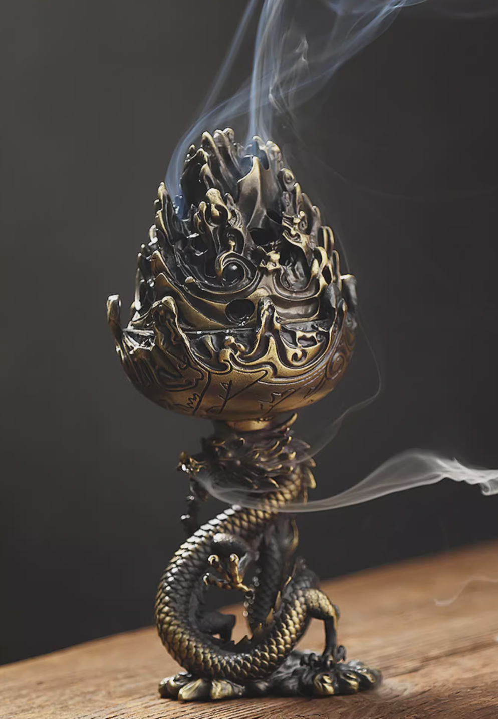 Pure Copper Dragon Breath Incense Burner