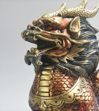 A Pair Of Bronze Kirin Statues