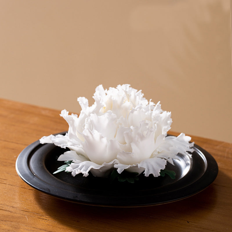 Ceramic Hand-kneaded Peony Flower