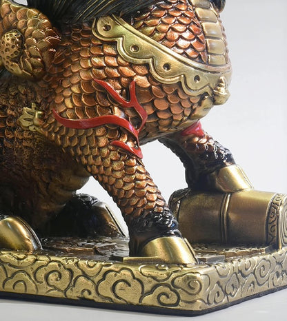 A Pair Of Bronze Kirin Statues