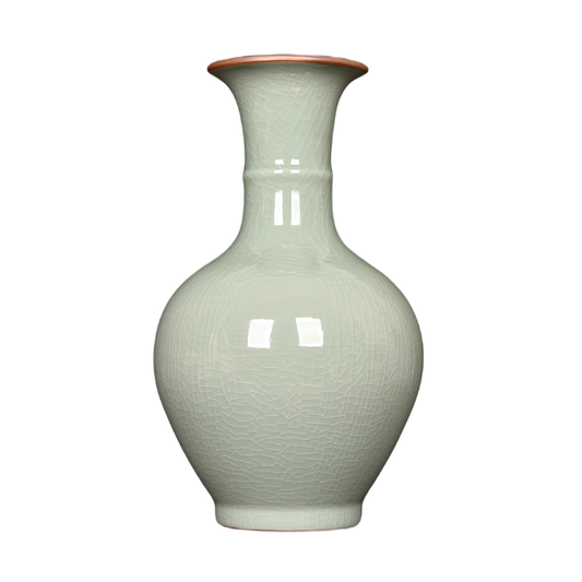 A Song Dynasty Celadon Jade Ice Shard Appreciation Vase - 1